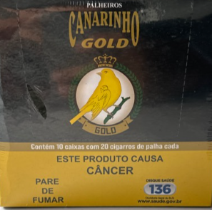 Palheiro Canarinho Gold 10 Und Caixa 10 Maços