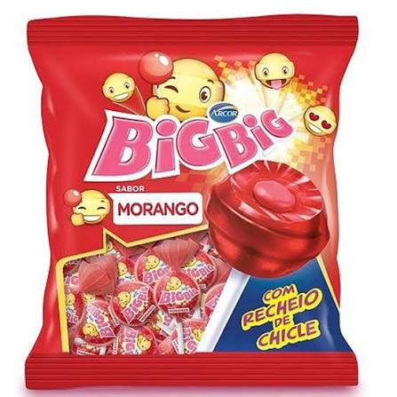 Pirulito Big Big Morango 600g