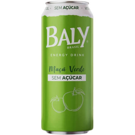 Energético Baly Maçã Verde S/ Açúcar 473ml